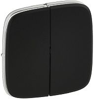 Лицевая панель Legrand Valena Allure для 2-кл. выключателя антрацит картинка